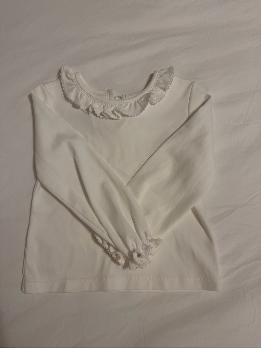 Lullaby Set White Ruffle Collar Long Sleeve Blouse NWT Classic Boutique Top